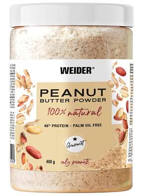 Weider Peanut Butter Powder 100% Natural 400 g, odtučněné arašídové máslo v práškové formě