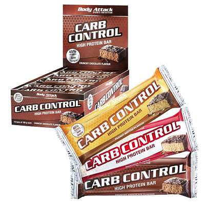 Body Attack Carb Control High Protein Bar, 100g, tyčinka se 45g bílkovin a 1g cukru, exspirace: 09/2024