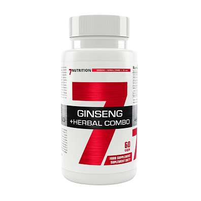 7NUTRITION Ginseng + Herbal Combo 60 caps, ženšen korejský a sibiřský, ashwaganda, kurkuma