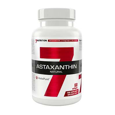 7NUTRITION Astaxanthin Natural 60 softgels, sladkovodní řasa Astaxanthin