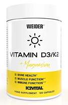 Weider Vitamin D3 / K2 + Magnesium 120 cps, vitamíny D3 a K2 s hořčíkem